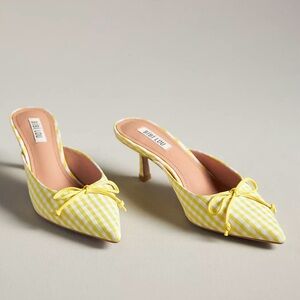 Bibi Lou Yellow Gingham Kitten Women's Heels